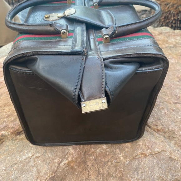 Rare authentic GUCCI striped color combo vintage train toiletry case box - Picture 4 of 11